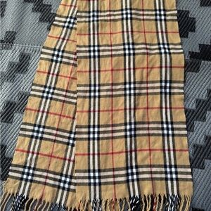 Classic Tan Plaid Scarf